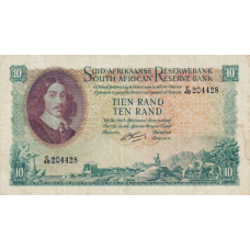 P107b South Africa - 10 Rand Year ND (1965) (Condition: VF)